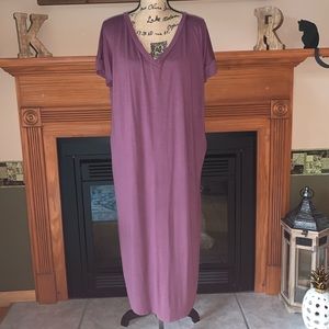 Zenana Outfitters Maxi Dress Split Hem w/ Pockets
